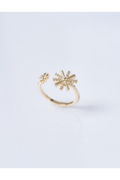 Kayra Snowflake Figured Ring Gold