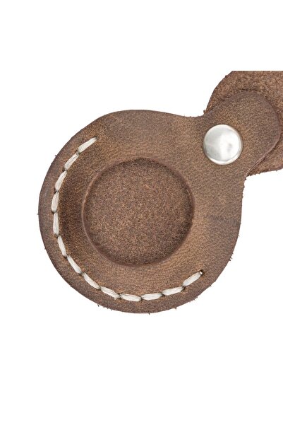 PLM Apple airtag compatible leather keychain beta aa6 coffee