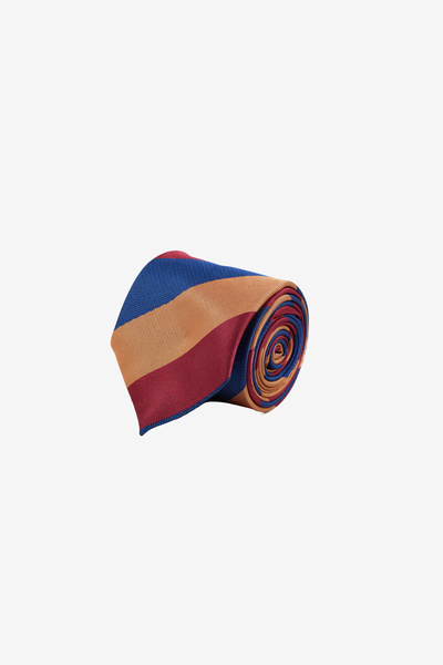 AC&Co / Altınyıldız Classics Men's Blue-Burgundy Patterned Tie
