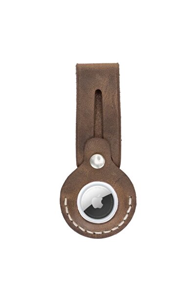 PLM Apple airtag compatible leather keychain beta aa6 coffee