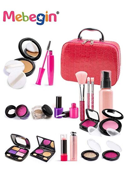 Generic Meibijin 21-Piece Kids Makeup Set for Girls, Washable Pretend Makeup Toy with Cosmetic Bag - Birthda