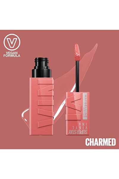 Maybelline New York أحمر شفاه مايبيلين سوبر ستاي فينيل إنك 100 تشارمد