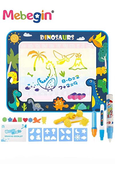 MEBEGIN سجادة رسم مائية مقاس 100 × 80 سم، ولوحة رسم أكبر مع 3 أقلام سحرية و8 ...