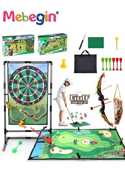 MEBEGIN مجموعة بساط جولف مزدوج الجوانب 3 في 1 مع حقيبة تخزين، مجموعة بساط تدر...