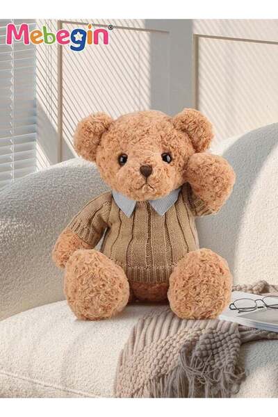 MEBEGIN 50cm Stuffed Teddy Bear, Unique Shape Teddy Bear, Shaggy Stuffed Brown Bear, Adorable Plush