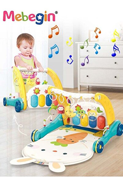 MEBEGIN 2 in 1 Baby Walker with Fun-filled Activity Panel, Multifunctional Push Along Walker with Dr