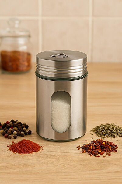 Depa Metal Salt Shaker Pepper Shaker Seasoning Container 200 ml Gray