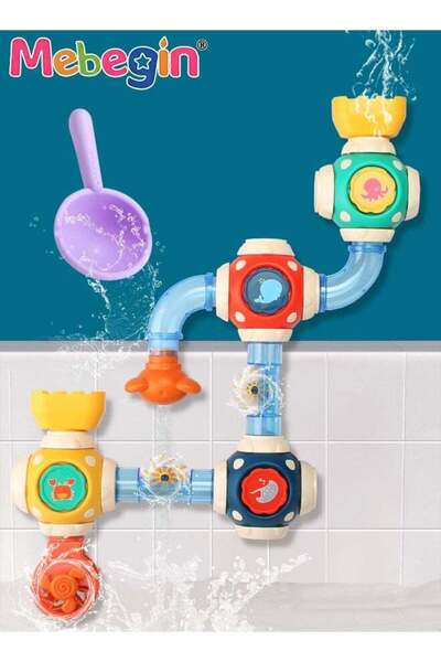 MEBEGIN Baby Bathtub Toy with Unique Design, Safe Colorful Waterwheel