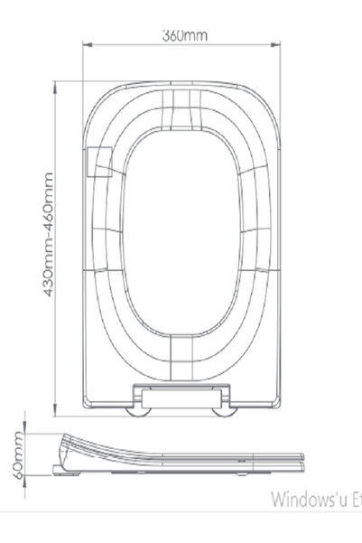 teknotrust Kare Model Thermoplast Klozet Kapağı, Beyaz, ECA, SEREL, VİTRA, KALE uyumlu