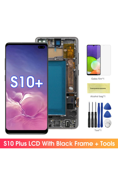 Choice5 إطار أسود S10Plus مع إطار لهاتف Galaxy S10 Plus S10+ G975 G975F شاشة ...
