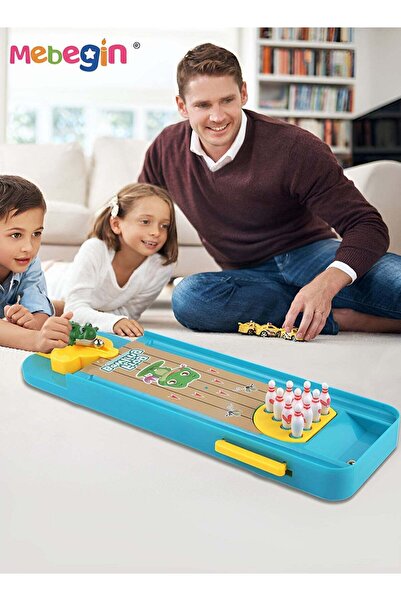 MEBEGIN Kids Bowling Game Toy, Frog Bowling Table Tabletop, Mini Bowling Game Set