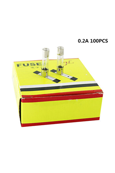 Choice4 0.2A 100 قطعة 100 قطعة/المجموعة 5x20mm سريع النفخ أنبوب زجاجي فيوز مج...