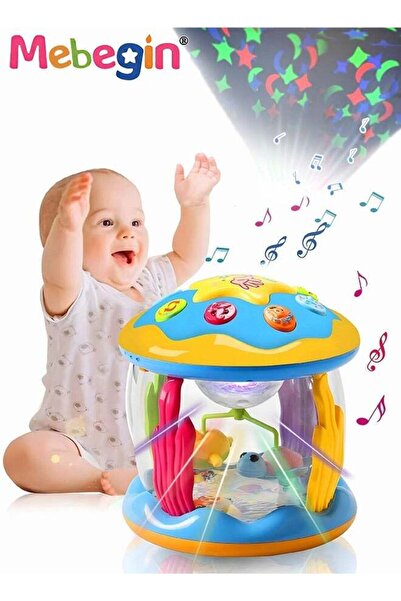 Generic Meibijin Early Educational Ocean Rotating Drum Toy, 12+ months, Soothing Music Tummy-Time Toy