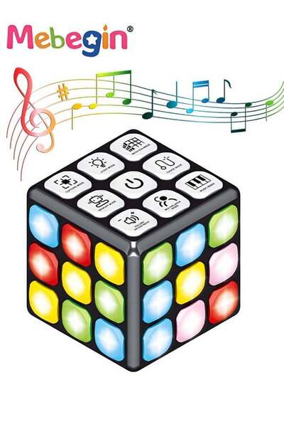 MEBEGIN مكعب محمول بحجم قابل للتعديل، مكعب وامض محمول، مكعب روبيك إبداعي بـ 9 قطع