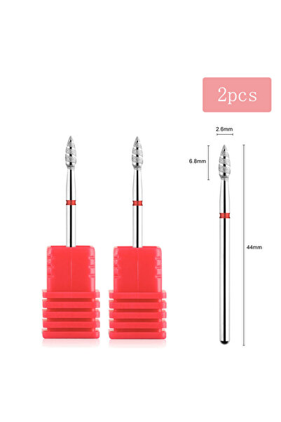 Choice4 TP-257LX-027R TP قطعتان من مثقاب أظافر ألماس تورنادو فلام، قواطع طحن،...