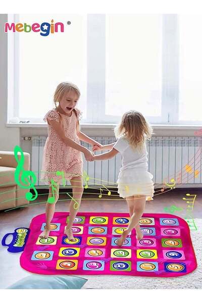 MEBEGIN ألعاب حصيرة الرقص الممتعة، لوحة رقص تعليمية مع موسيقى مدمجة قابلة للت...