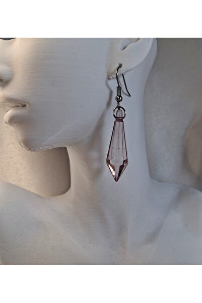 Crystal Atelier Purple Crystal Stone Long Dangle Elegant Women's Earrings - Purple Crystal Earrings - Gift Women's Earrings