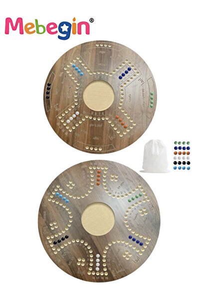 MEBEGIN مجموعة لعبة جاكارو اللوحية مع 24 كرة زجاجية و54 بطاقة لعب