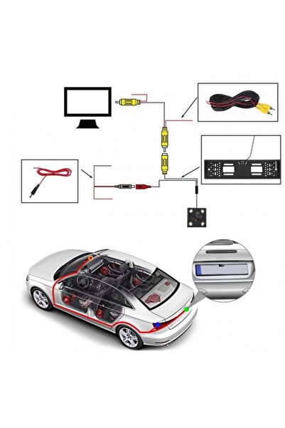 zola Marsarier camera, Zola®, 4 LEDs, with number holder, wide angle lens (170 degrees)