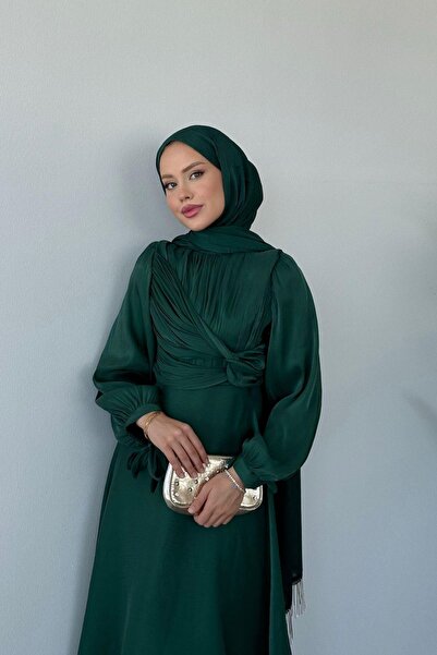 HAZA MODA Asude Janjan Abiye Yeşil