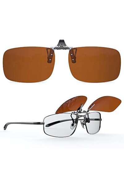 FONIX ClipView Polarized – Detachable Clip-On Lens for Glasses, Brown