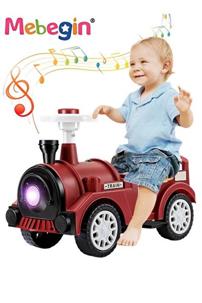 MEBEGIN سيارة توازن للأطفال بأربع عجلات مع مساحة تخزين كبيرة أسفل المقعد