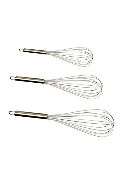 Smart Kitchen Beta Egg Whisk Set of 3 Pieces Silver 8, 10, 12 inches