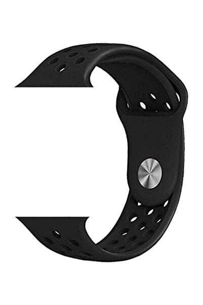 Generic Soft Silicone Sport Wrist Band For Apple Watch 44 mm Black