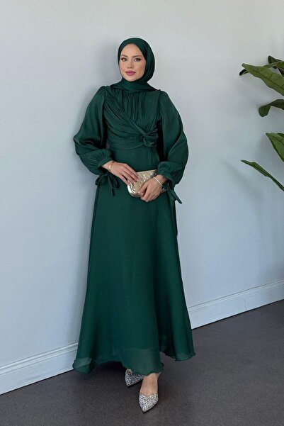 HAZA MODA Asude Janjan Abiye Yeşil