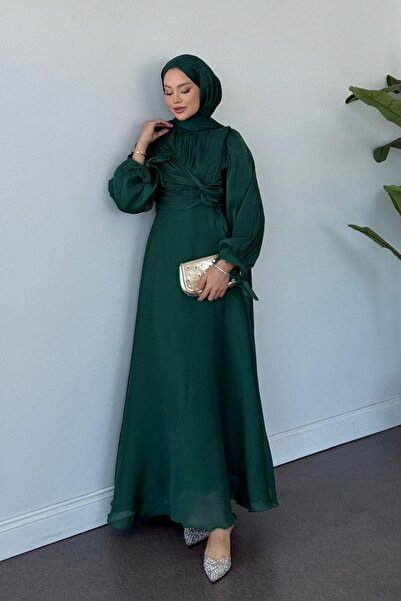 HAZA MODA Asude Janjan Abiye Yeşil