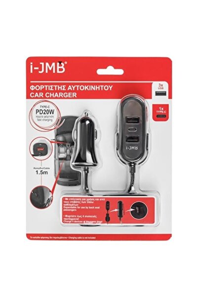 OEM Încărcător auto Smart Charge cu 3 porturi USB și adaptor i-JMB TIP C