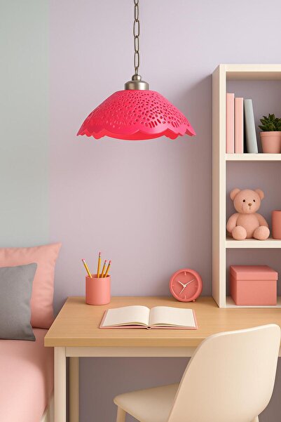 Depa Fuchsia Acrylic Chandelier Soft Pink Modern Lighting 35X35X12 cm