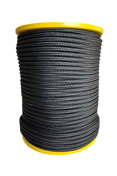 DEPO27 Siyah - 20 mm Renkli İskota Örgü Yüzen Halat 60 Metre