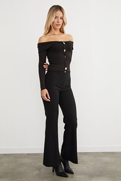 Fulla Moda Μπλούζα με κουμπιά με γιακά Madonna