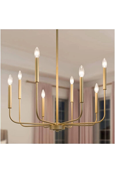 NZL Lighting Wayli 8'li Modern Eskitmeli Avize veYemek Odası Avize Oturma Oda...