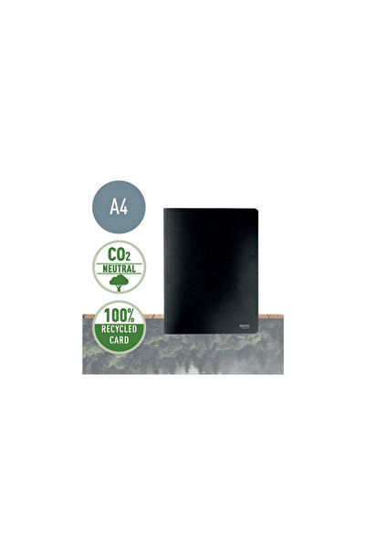 Leitz File with rail Recycle recycled cardboard A4 250 sheets black