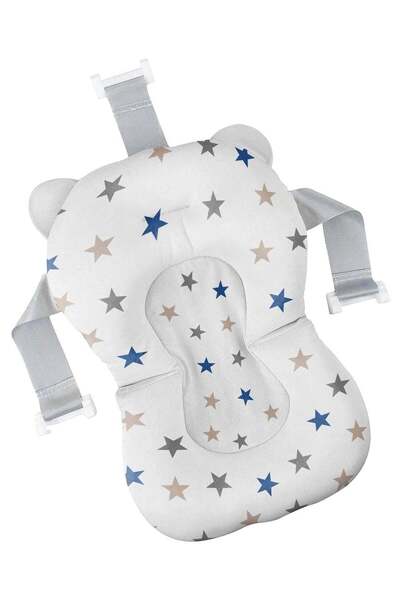 Moon وسادة حمام للأطفال مضادة للانزلاق مع وسادة وإبزيم تعليق على شكل نجمة