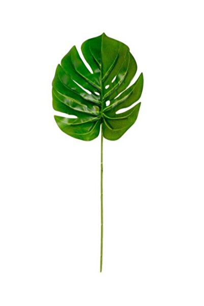 Davida Dreams Planta artificiala ornamentala, frunza mare verde pentru decor, lungime 54 cm