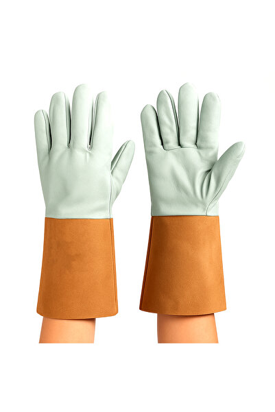 Badem10 1 Pair XL Size Welder Gloves Leather Heat Resistant Fireproof Welding Protective Work Gloves Grinding