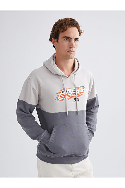 LC Waikiki New Season Long Sleeve Color Block Men's Hoodie