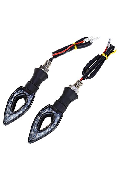zola Set of 2 universal motorcycle signals, 12 LED diodes, plastic, M10 threa...
