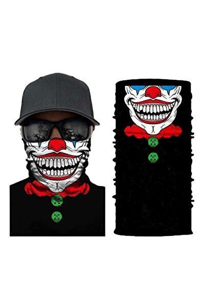zola Multifunctional balaclava for motorcyclists, skiers, flexible material, clown pattern, universal size
