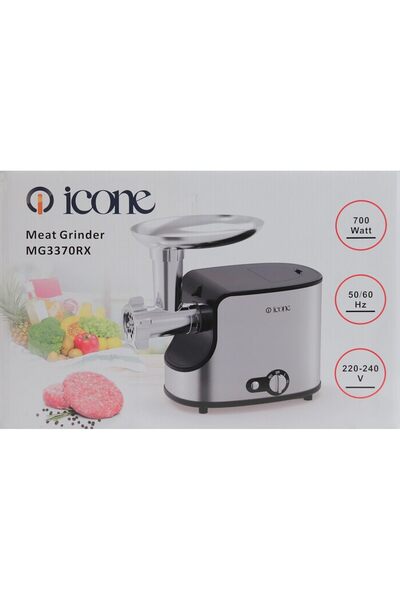 Icone MG3370RX 700W Steel Meat Grinder, 1.8 kg/min Capacity