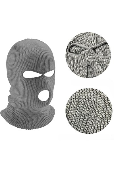 zola Multifunctional balaclava, knitted, universal, polyacrylic, 34x18 cm, gray
