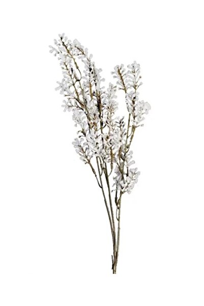 Davida Dreams Planta artificiala, gypsum de camp, cu flori albe, pentru decor, lungime 51 cm