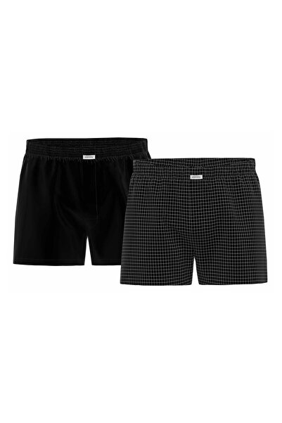 Seidensticker Herren Web-Boxershorts, 2er Pack - Boxer 2-Pack, Baumwolle, Logo