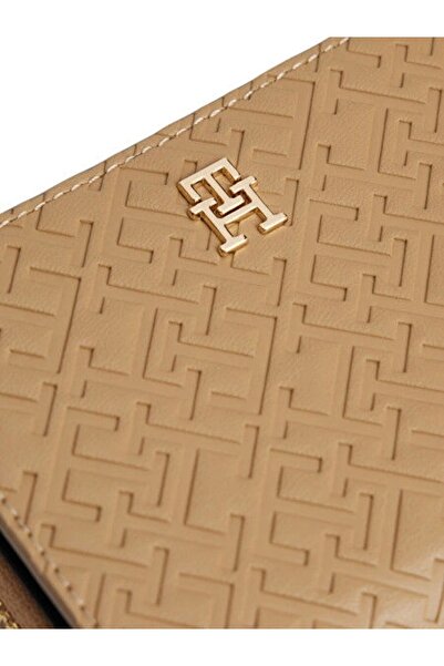 Tommy Hilfiger Th Icon Medium Zippered Monogram Cover Women's White Wallet Aw0Aw17743Rbc