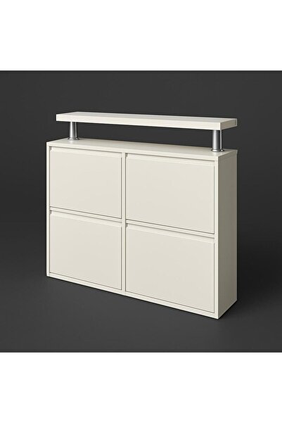 KARLI 2+2 YATAY BEYAZ AYAKKABILIK