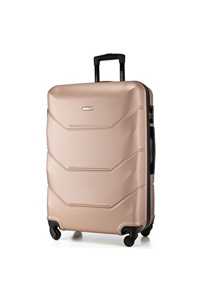 zagatto Troler mare, Roz, 75x48x29cm, Bagaj cala, 90L, Troller, Cifru, 4 roti 360, Valiza ABS, ZG504A
