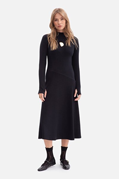 BEWEAR Rochie din tricot cu mâneci lungi și nervuri